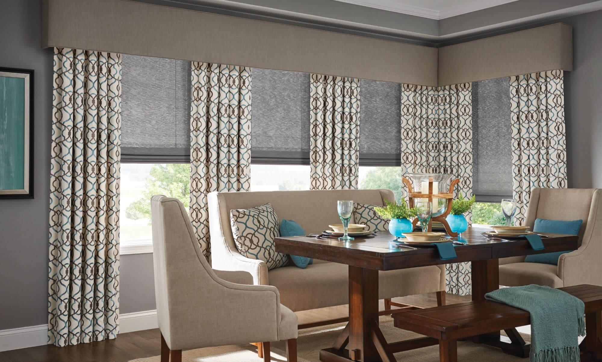 Roman Shades and Drapes