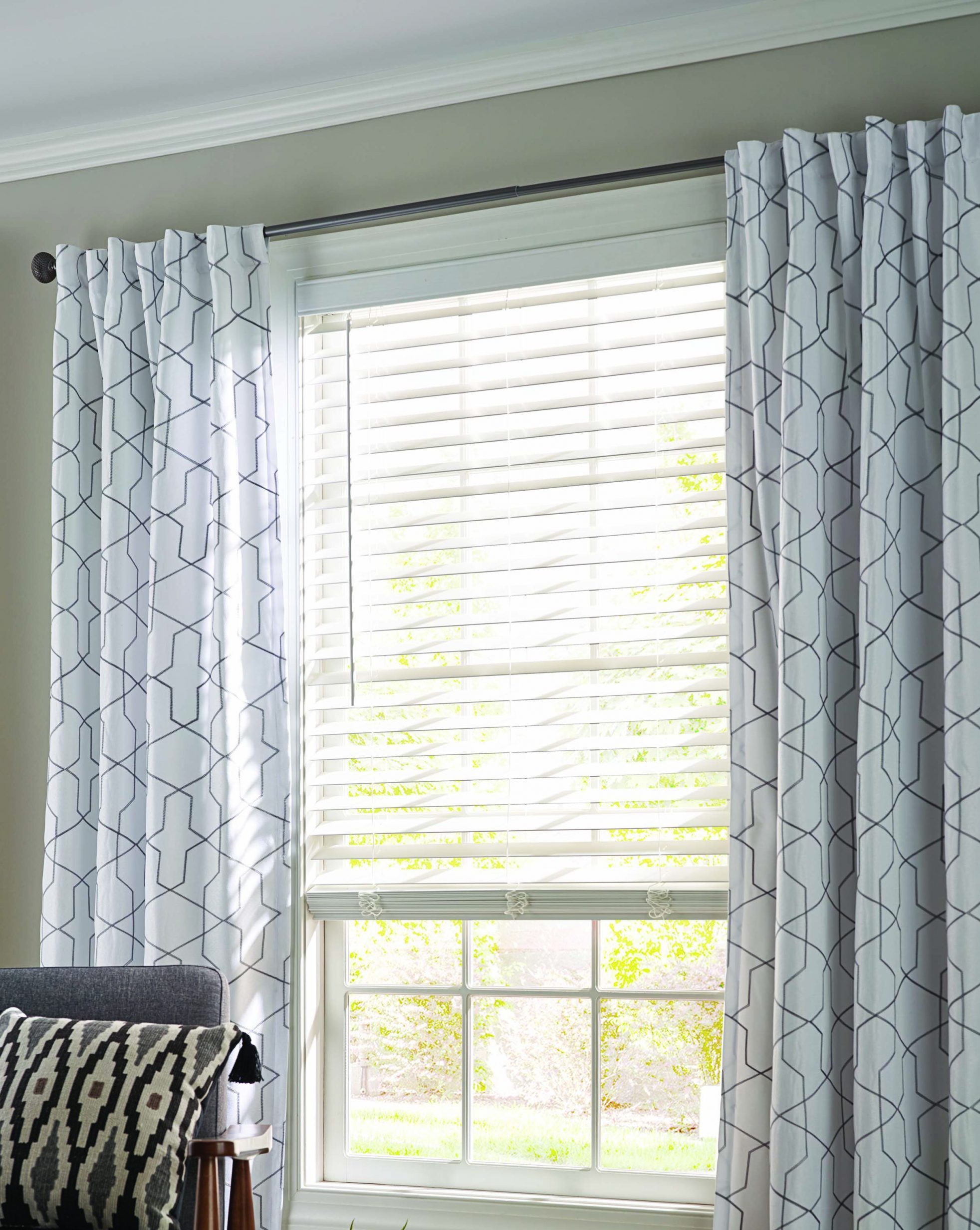 Faux Wood Blinds and Drapes